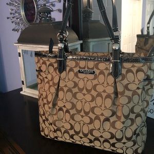 Coach monogram shoulder bag